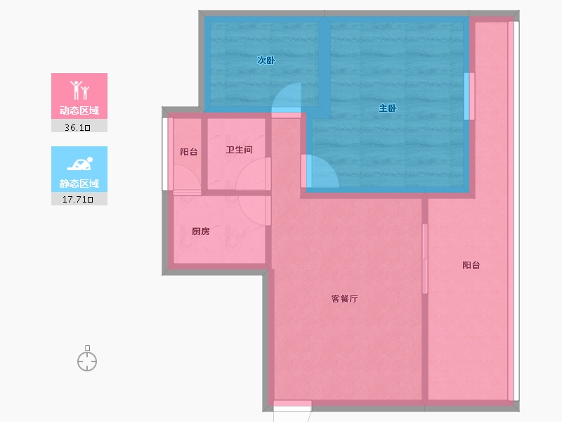 广东省-深圳市-创世纪滨海花园-46.57-户型库-动静分区