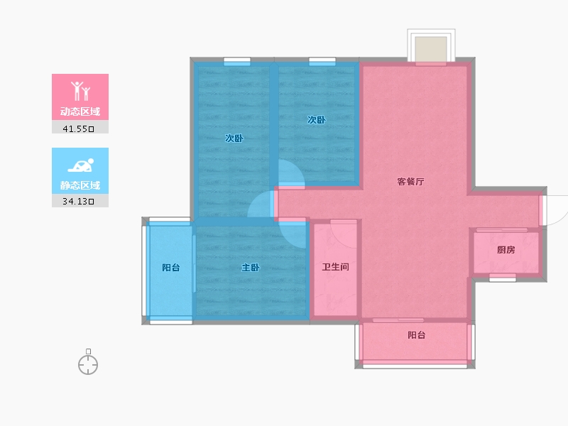 广东省-深圳市-时代骄子大厦-66.76-户型库-动静分区