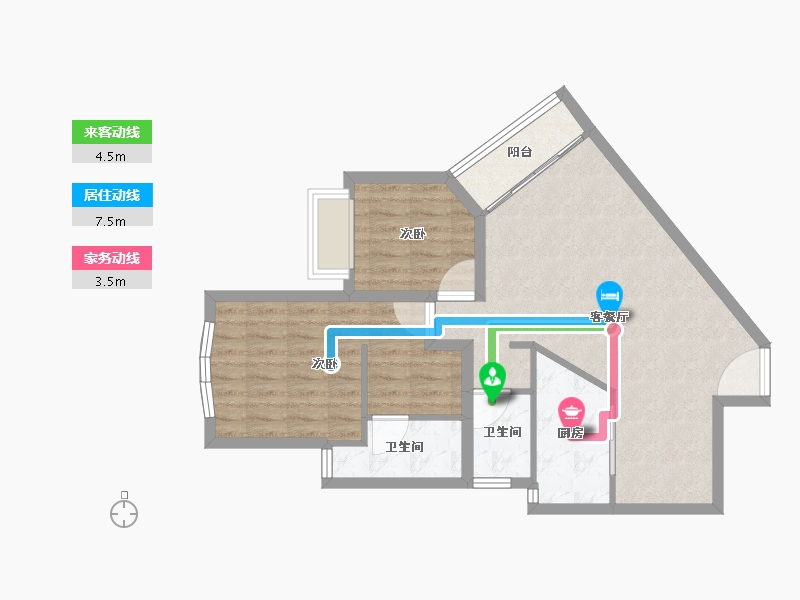 广东省-深圳市-前海花园-71.51-户型库-动静线