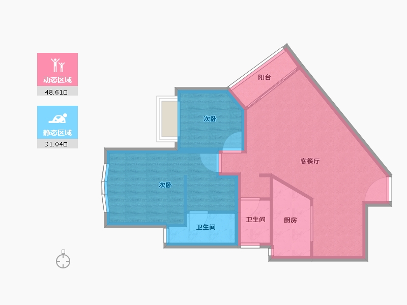 广东省-深圳市-前海花园-71.51-户型库-动静分区