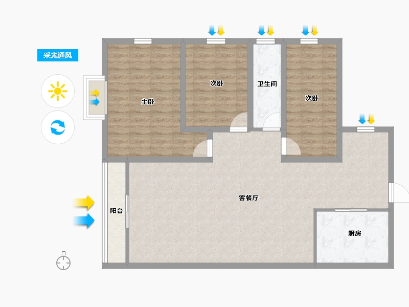 广东省-深圳市-华府国际-107.92-户型库-采光通风