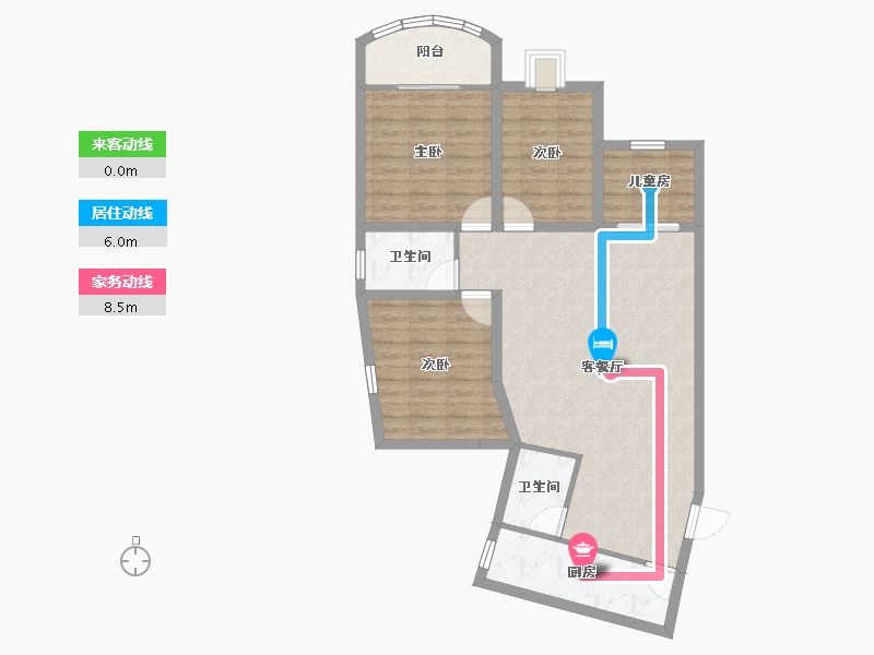 广东省-深圳市-汇宾广场-90.94-户型库-动静线