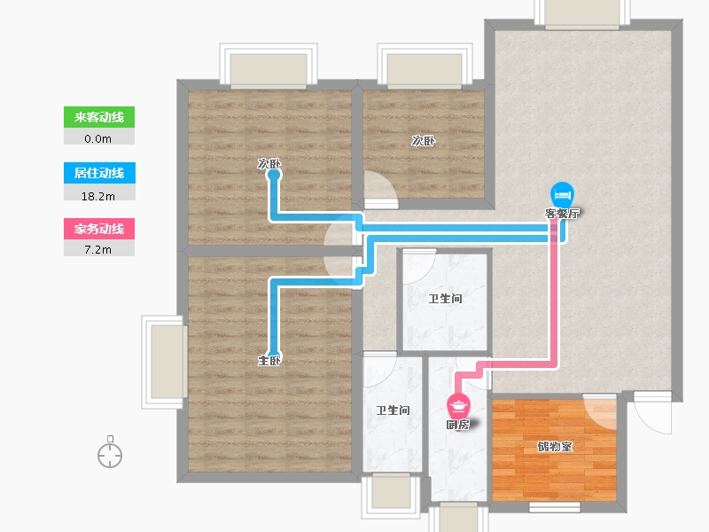 广东省-深圳市-太子山庄-102.68-户型库-动静线