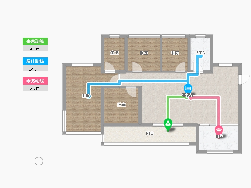 广东省-深圳市-龙湖·御湖境-97.72-户型库-动静线