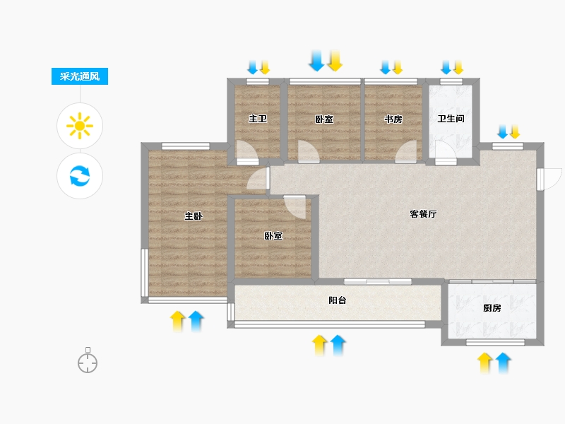 广东省-深圳市-龙湖·御湖境-97.72-户型库-采光通风