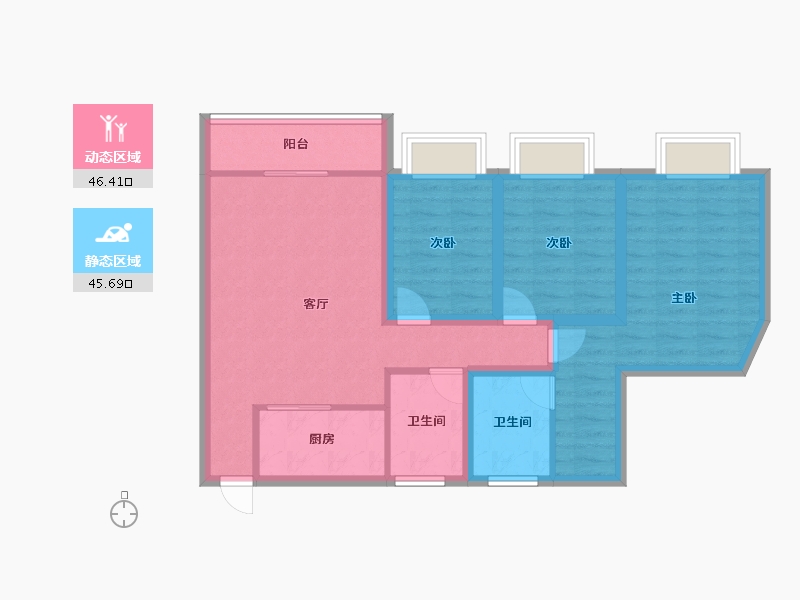 广东省-深圳市-南国丽城-81.48-户型库-动静分区