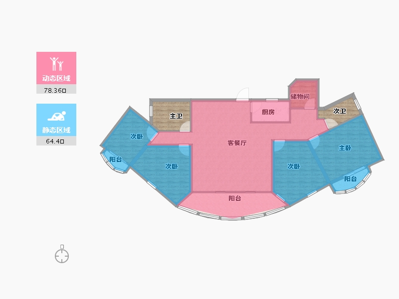 广东省-深圳市-汇景豪苑-142.39-户型库-动静分区