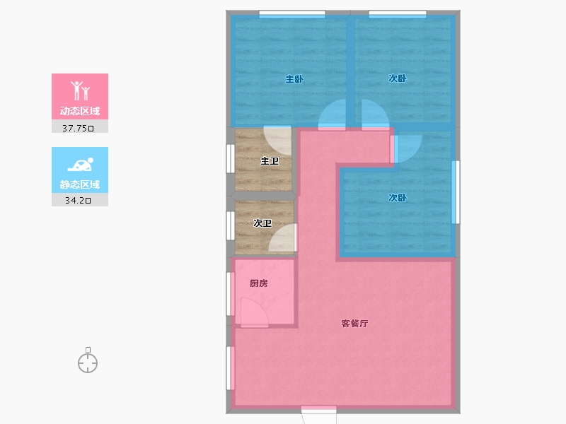 广东省-深圳市-钜建大厦-70.40-户型库-动静分区