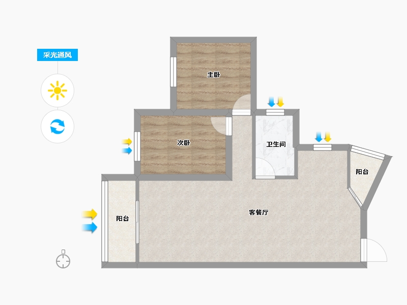 广东省-深圳市-海印长城-60.00-户型库-采光通风