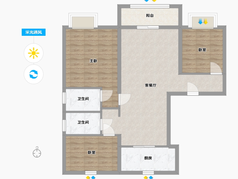 吉林省-通化市-碧桂园十里江南-100.00-户型库-采光通风