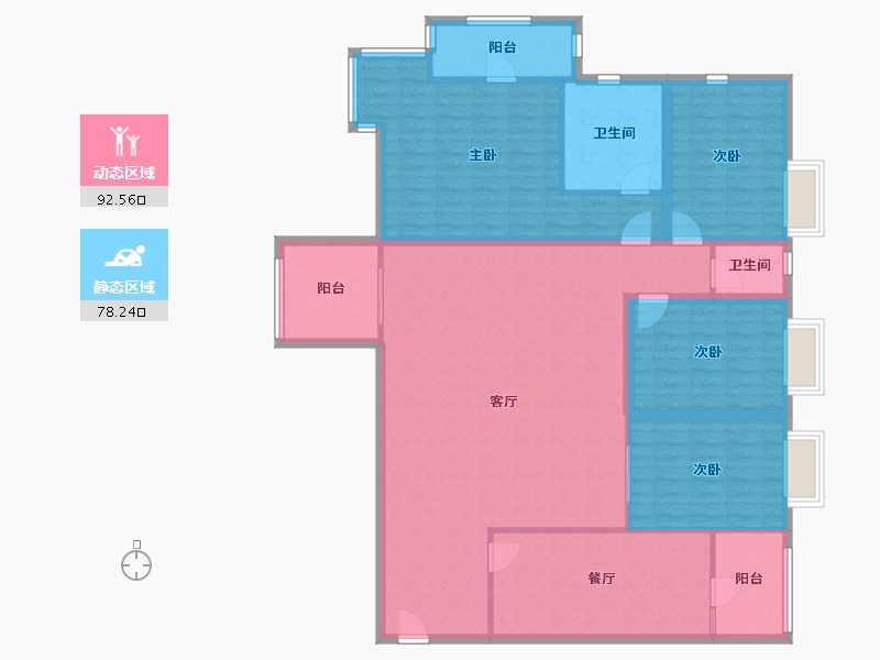 广东省-深圳市-锦绣花园四期-155.61-户型库-动静分区