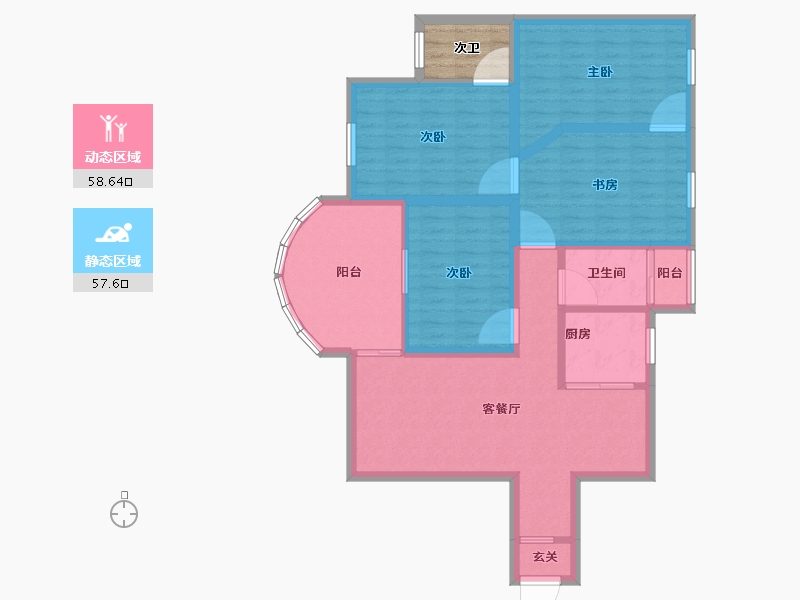 广东省-深圳市-港湾丽都-108.00-户型库-动静分区