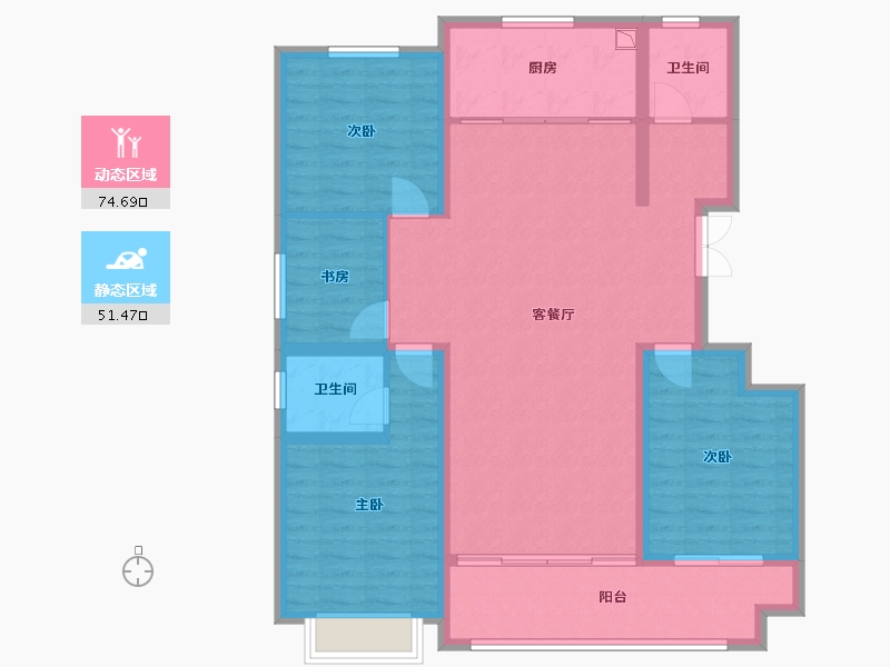 山东省-日照市-福德家园-113.60-户型库-动静分区