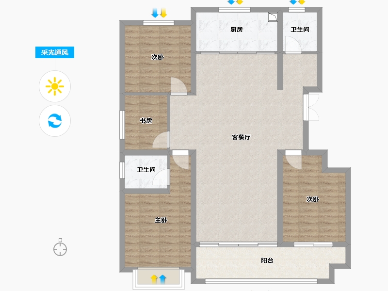 山东省-日照市-福德家园-113.60-户型库-采光通风