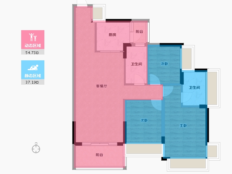 广东省-东莞市-一村山庄-93.00-户型库-动静分区