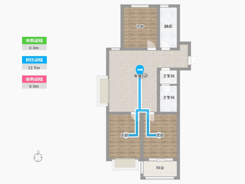 河北省-邯郸市-宏泰新城-91.20-户型库-动静线