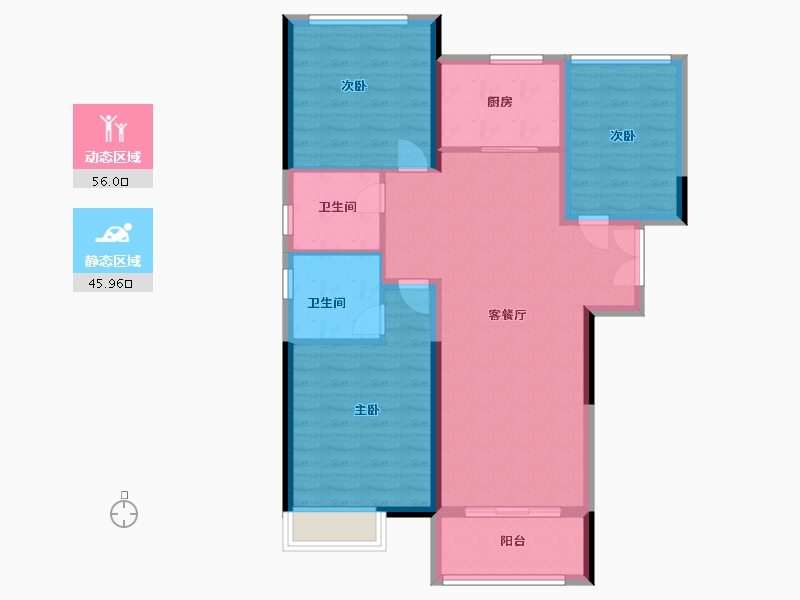 河南省-郑州市-永丰乐城-92.00-户型库-动静分区