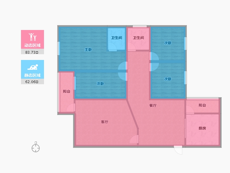 广东省-深圳市-愉园新苑-130.93-户型库-动静分区