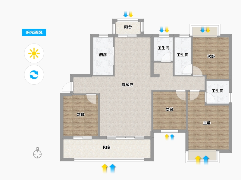 江西省-赣州市-家和新城-128.00-户型库-采光通风