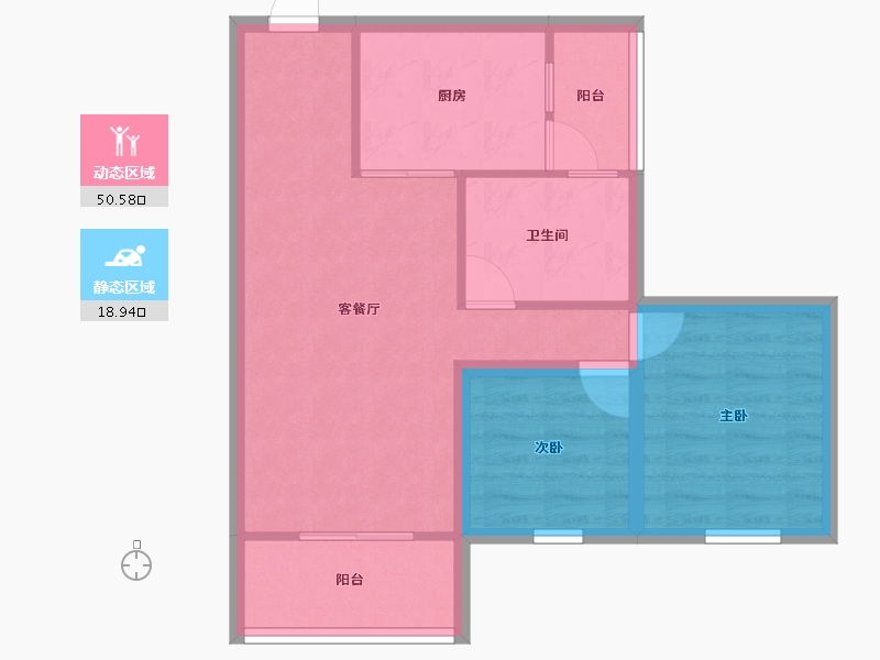 广东省-深圳市-中房怡芬花园-62.00-户型库-动静分区