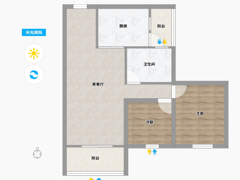 广东省-深圳市-中房怡芬花园-62.00-户型库-采光通风