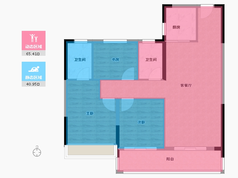 山东省-潍坊市-中房爱悦城-96.80-户型库-动静分区