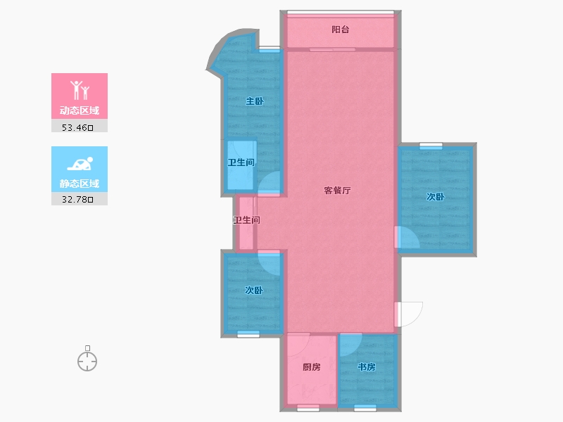 广东省-深圳市-英伦名苑(一期)-76.95-户型库-动静分区