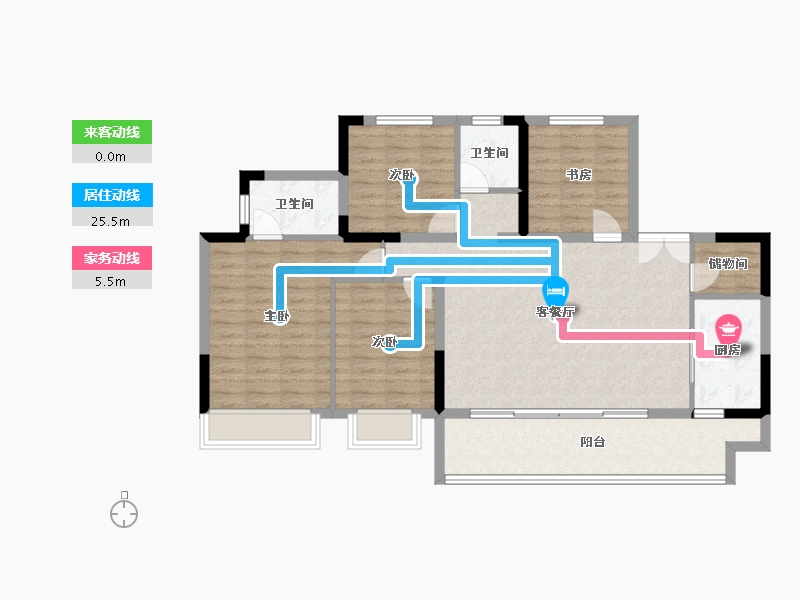 四川省-成都市-星河WORLD公园三号-106.84-户型库-动静线