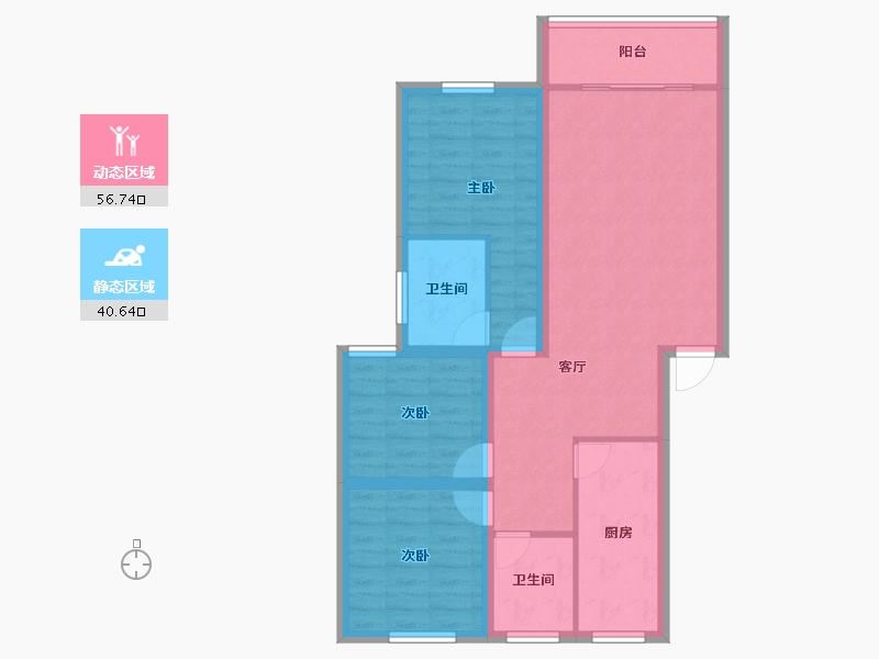 广东省-深圳市-南粤山庄-87.07-户型库-动静分区