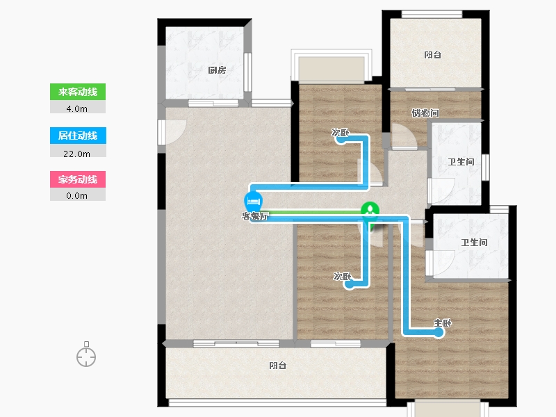 湖南省-长沙市-金地都会风华-103.87-户型库-动静线