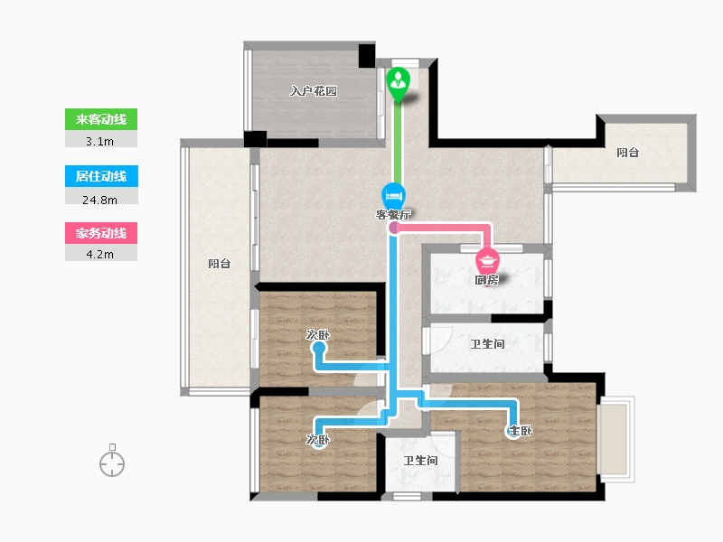 湖南省-湘潭市-涓江天易新城-101.60-户型库-动静线