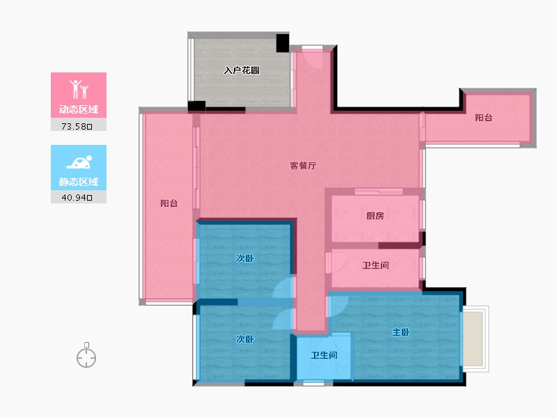 湖南省-湘潭市-涓江天易新城-101.60-户型库-动静分区