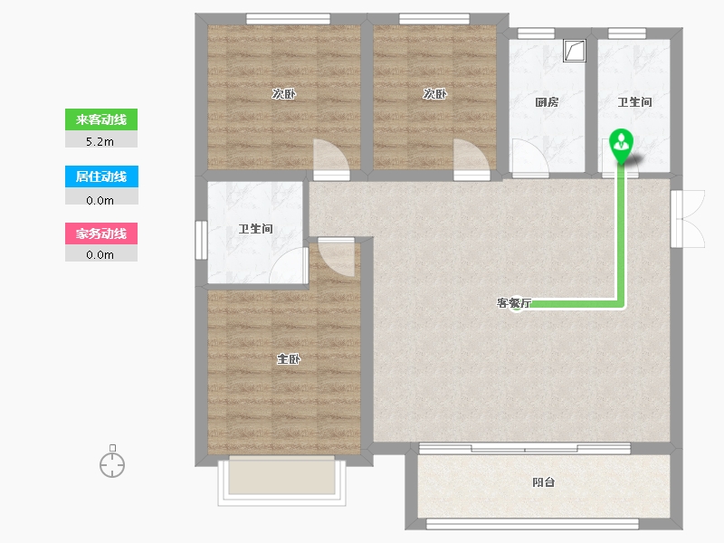 河北省-保定市-定州鹏州凤凰城-93.60-户型库-动静线