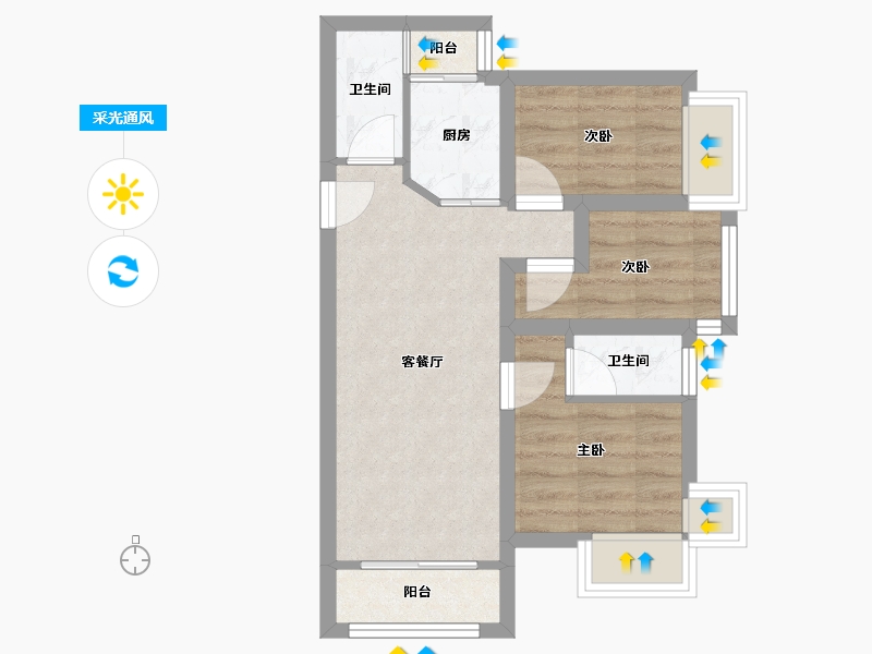 广东省-深圳市-联城美园-47.42-户型库-采光通风