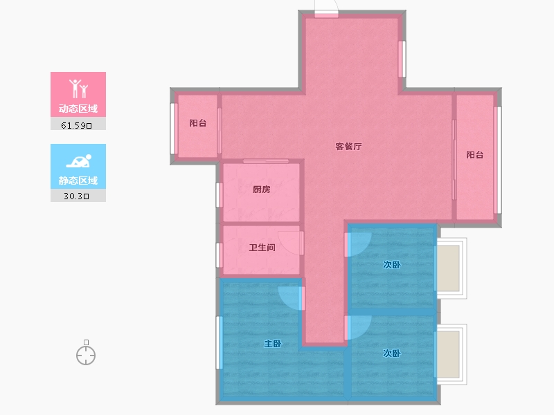 广东省-深圳市-名居绿海名居-82.00-户型库-动静分区