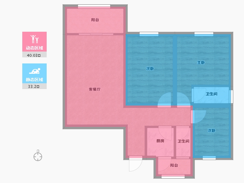 广东省-深圳市-文华花园(罗湖)-64.12-户型库-动静分区