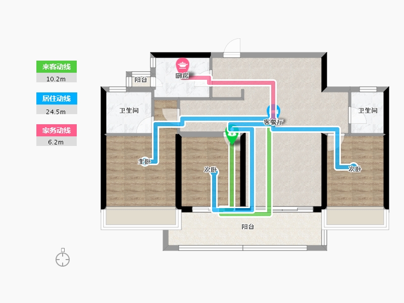 四川省-成都市-中交凤凰华府-89.83-户型库-动静线