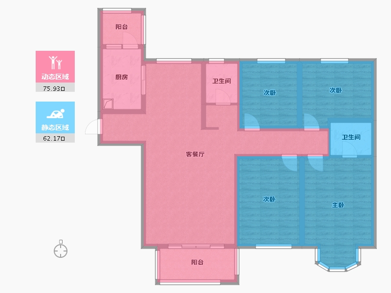 陕西省-榆林市-溪岸佳园-150.00-户型库-动静分区