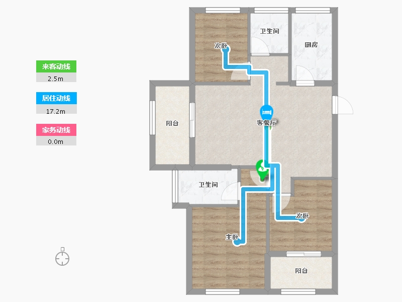 福建省-福州市-龙旺闽越水镇-73.59-户型库-动静线