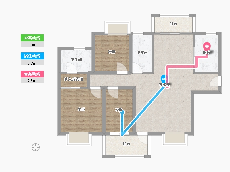 广东省-深圳市-濠景时代-84.72-户型库-动静线