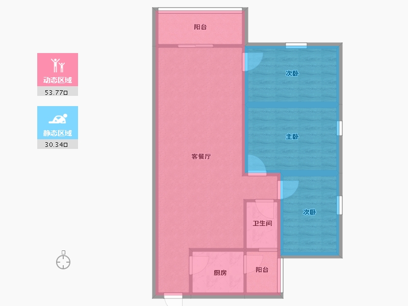 广东省-深圳市-颐合花园-75.06-户型库-动静分区