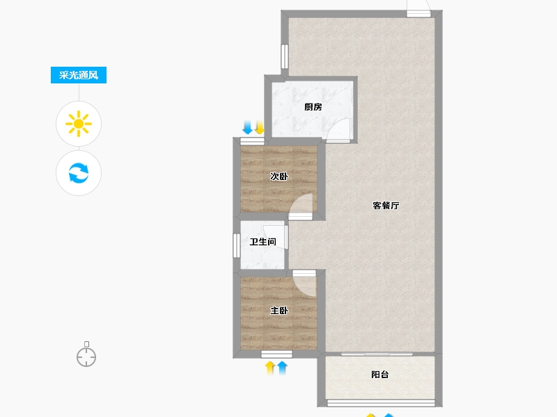 广东省-深圳市-锦绣御园-68.58-户型库-采光通风