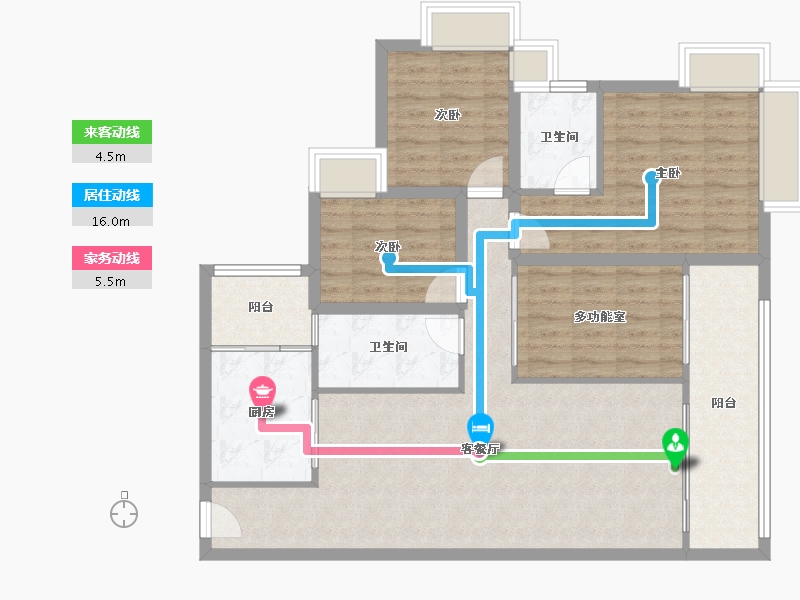 广东省-深圳市-汇龙湾花园-102.85-户型库-动静线