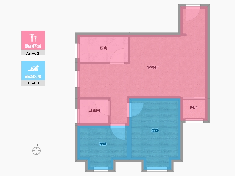 广东省-深圳市-龙景花园-43.53-户型库-动静分区