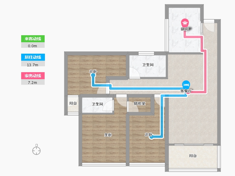 广东省-深圳市-华晖云门-88.26-户型库-动静线