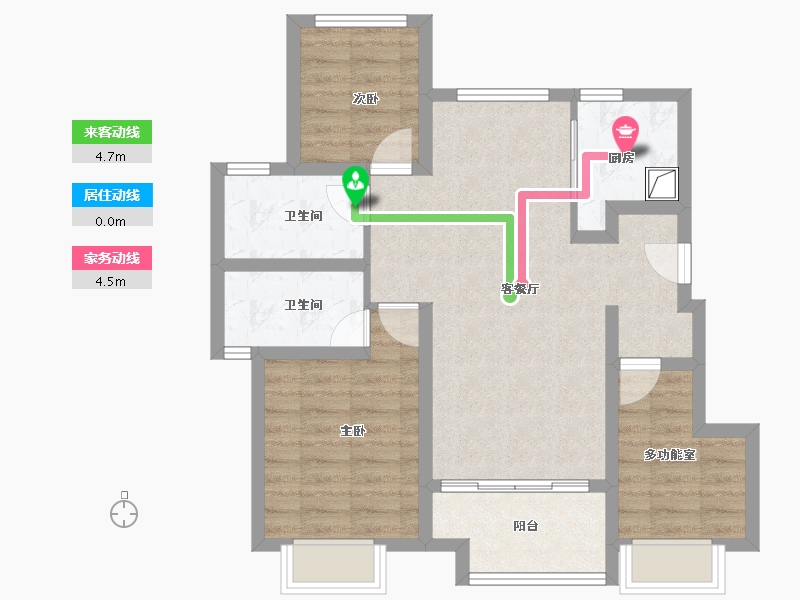 广东省-珠海市-粤海拾桂府-72.44-户型库-动静线