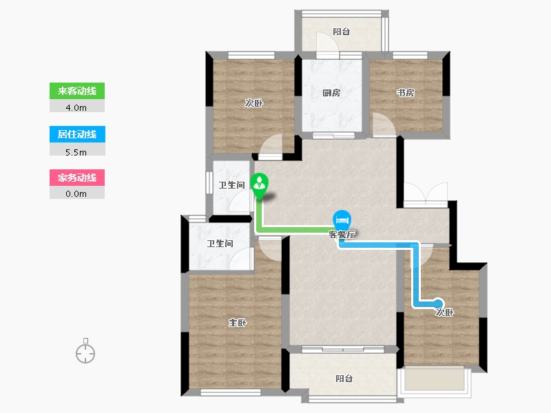 四川省-成都市-锦绣天宸-89.22-户型库-动静线