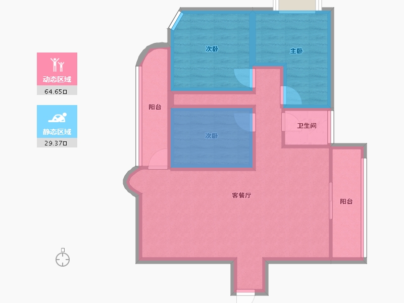 广东省-深圳市-太子山庄-75.26-户型库-动静分区