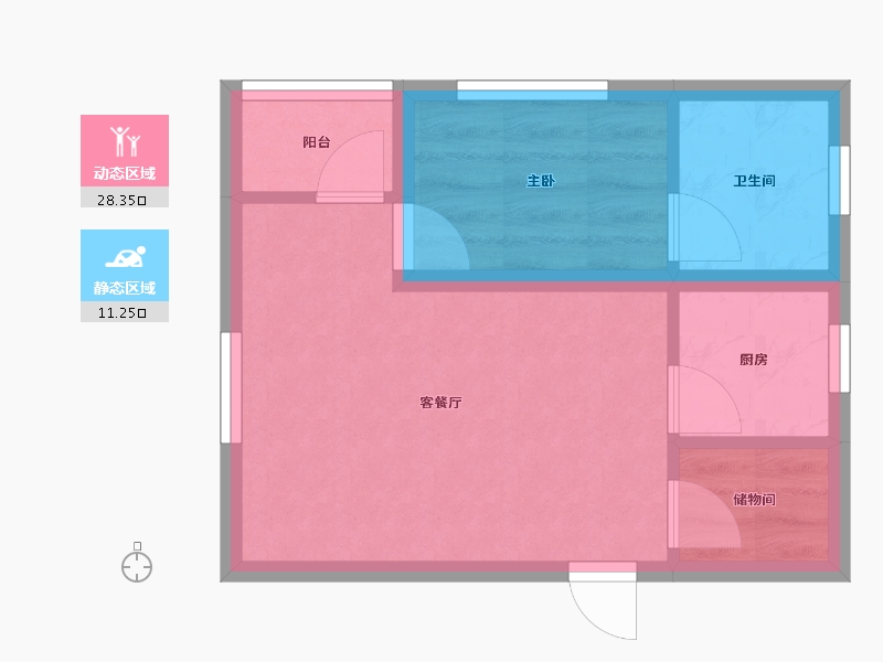 湖北省-黄冈市-东方颐园-34.66-户型库-动静分区