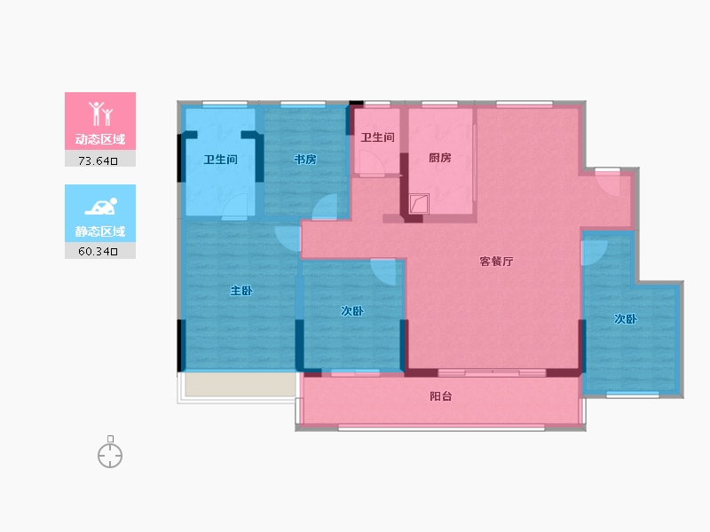 浙江省-金华市-东义府-116.00-户型库-动静分区